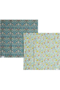 Coco & Wolf Place Settings & Linens|Reversible Stitch Napkin Set Made With Liberty Fabric in Betsy Sage & Strawberry Thief