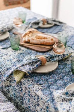 Coco & Wolf Place Settings & Linens|Reversible Stitch Napkin Set Made With Liberty Fabric in Lodden & Capel