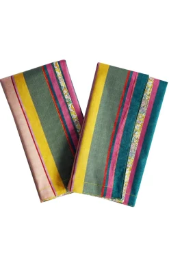 Coco & Wolf Place Settings & Linens|Reversible Stitch Napkin Set Made With Liberty Fabric in in Archive Swatch & Michelle