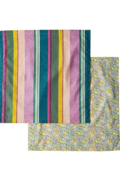 Coco & Wolf Place Settings & Linens|Reversible Stitch Napkin Set Made With Liberty Fabric in in Archive Swatch & Michelle