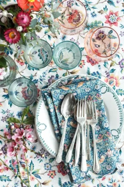 Coco & Wolf Place Settings & Linens|Reversible Stitch Napkin Set Made With Liberty Fabric in Strawberry Thief & Capel