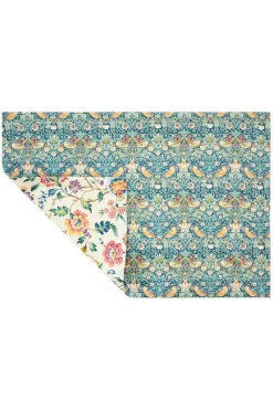 Coco & Wolf Place Settings & Linens|Reversible Stitch Placemat Made With Liberty Fabric in Strawberry Thief & Eva Belle