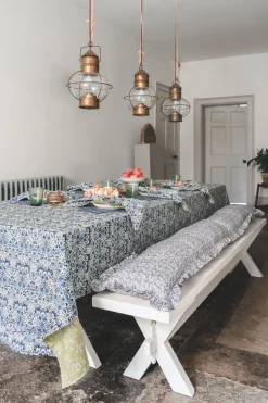 Coco & Wolf Place Settings & Linens|Reversible Tablecloth Made With Liberty Fabric in Lodden & Capel