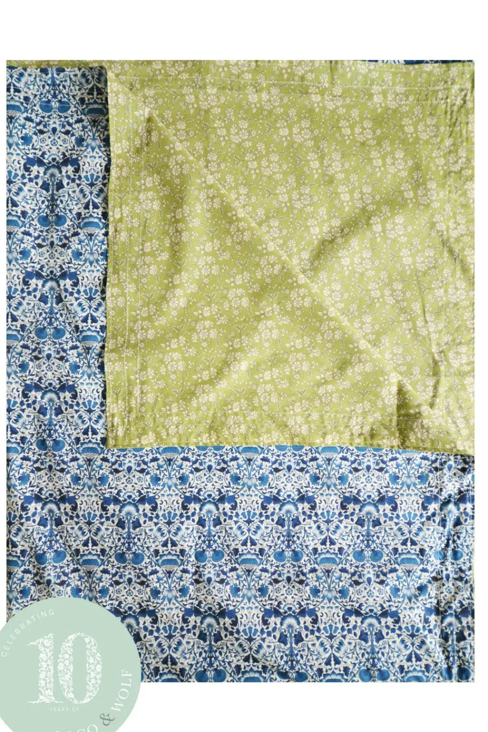 Coco & Wolf Place Settings & Linens|Reversible Tablecloth Made With Liberty Fabric in Lodden & Capel