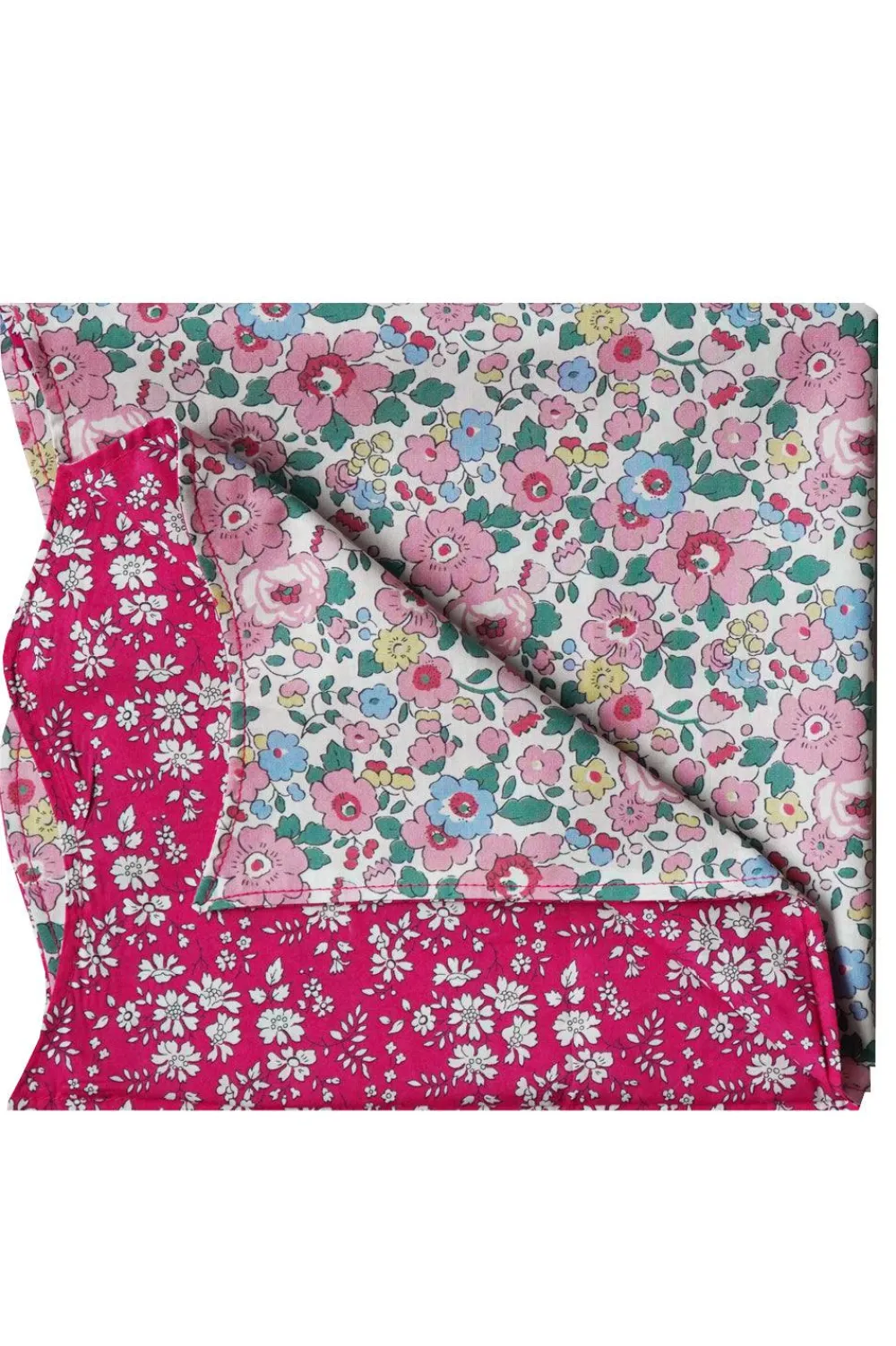 Coco & Wolf Place Settings & Linens|Reversible Wavy Napkin Set Made With Liberty Fabric in Betsy Candy Floss & Capel