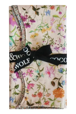 Coco & Wolf Place Settings & Linens|Reversible Wavy Napkin Set Made With Liberty Fabric in Linen Garden