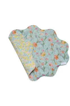 Coco & Wolf Place Settings & Linens|Reversible Wavy Placemat Made With Liberty Fabric in Spring Blooms & Meadowland