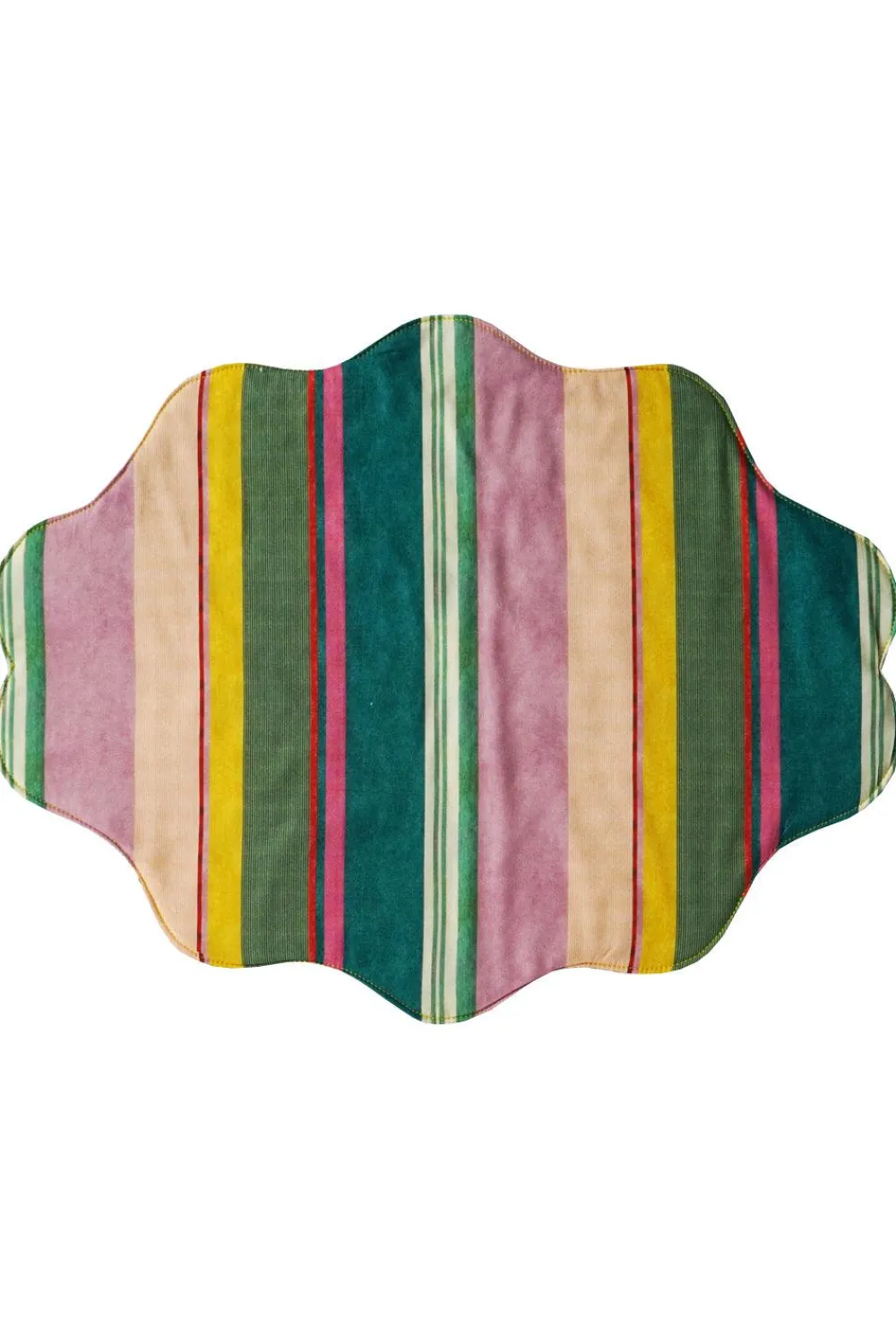 Coco & Wolf Place Settings & Linens|Reversible Wavy Placemat Made With Liberty Fabric in in Archive Swatch & Michelle