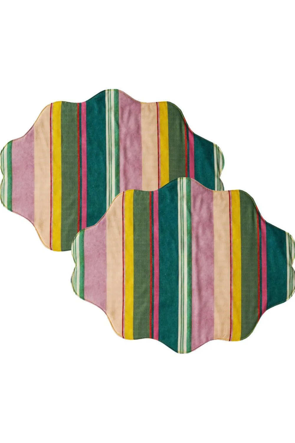 Coco & Wolf Place Settings & Linens|Reversible Wavy Placemat Made With Liberty Fabric in in Archive Swatch & Michelle