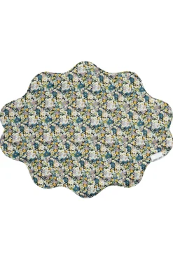 Coco & Wolf Place Settings & Linens|Reversible Wavy Placemat Made With Liberty Fabric in Libby & Capel Pistachio