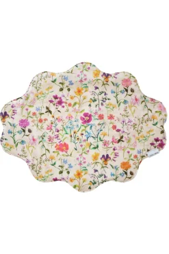 Coco & Wolf Place Settings & Linens|Reversible Wavy Placemat Made With Liberty Fabric in Linen Garden & Katie & Millie