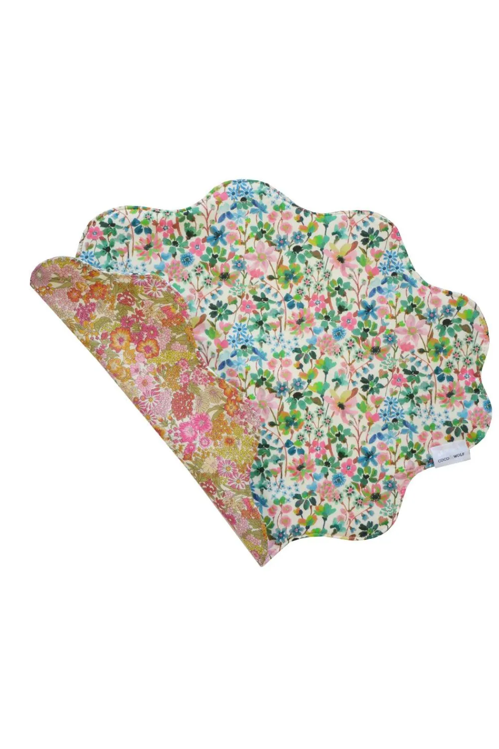 Coco & Wolf Place Settings & Linens|Reversible Wavy Placemat Made With Liberty Fabric in Dreams Of Summer & Margaret Annie