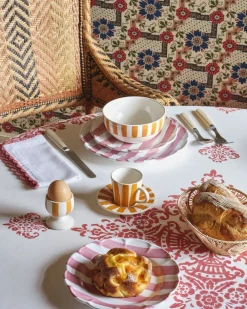 Cabana Dinnerware|Righe Dessert Plate, Pink