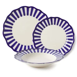 Maison Madison Dinnerware|Riviera Dinnerware Set with Pasta Bowl, Set of 12