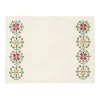 Cabana Place Settings & Linens|Rohida Embroidered Placemat, Red and White, Set of 2