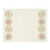 Cabana Place Settings & Linens|Rohida Embroidered Placemat, Pink and Green, Set of 2