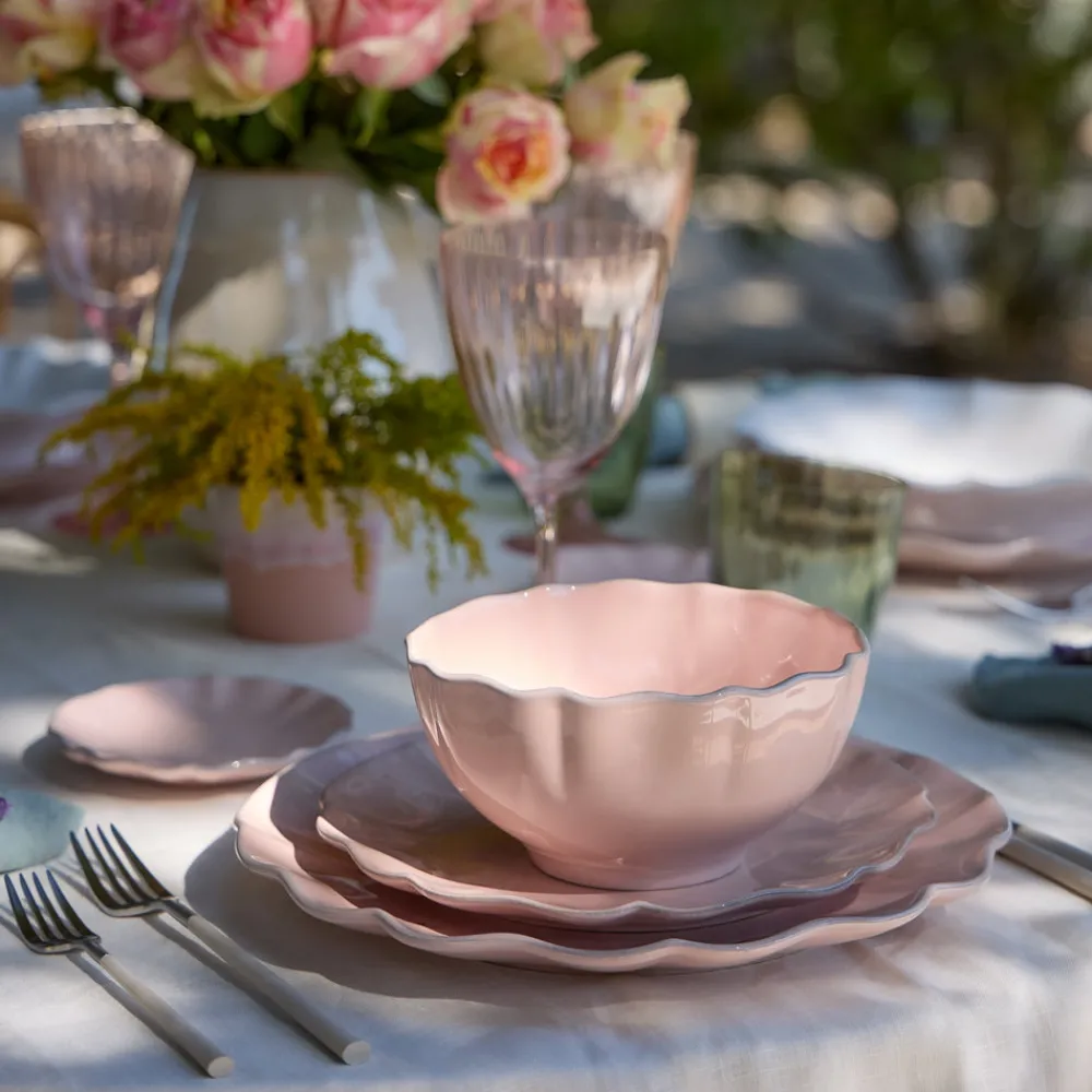 Costa Nova Dinnerware|Rosa Collection Cereal Bowls in Rosé, Set of 6