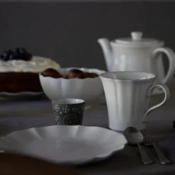 Costa Nova Dinnerware|Rosa Collection Mugs in White, Set of 6