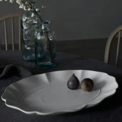 Costa Nova Dinnerware|Rosa Collection Oval Platter 12" in White