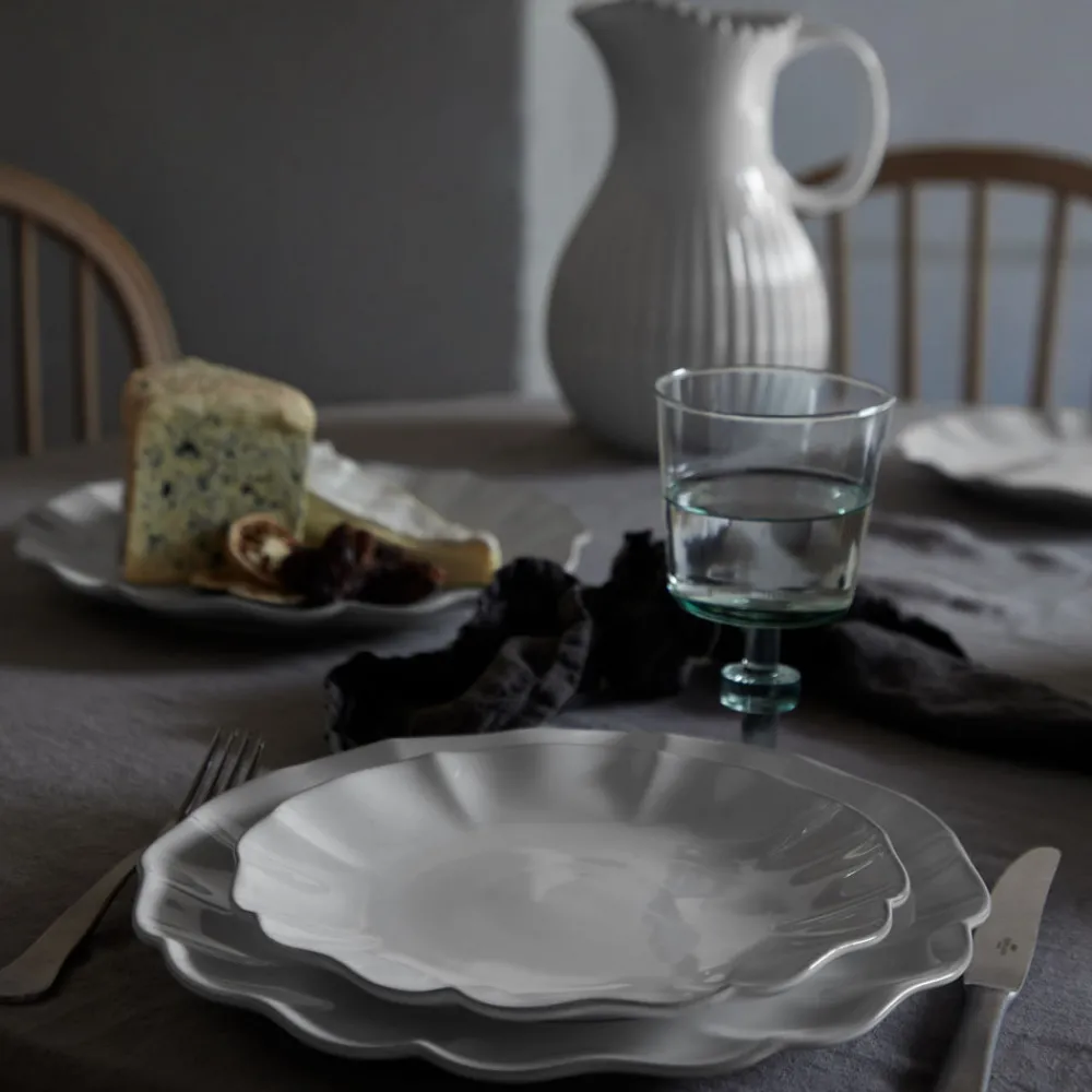 Costa Nova Dinnerware|Rosa Collection Salad Plates in White, Set of 6