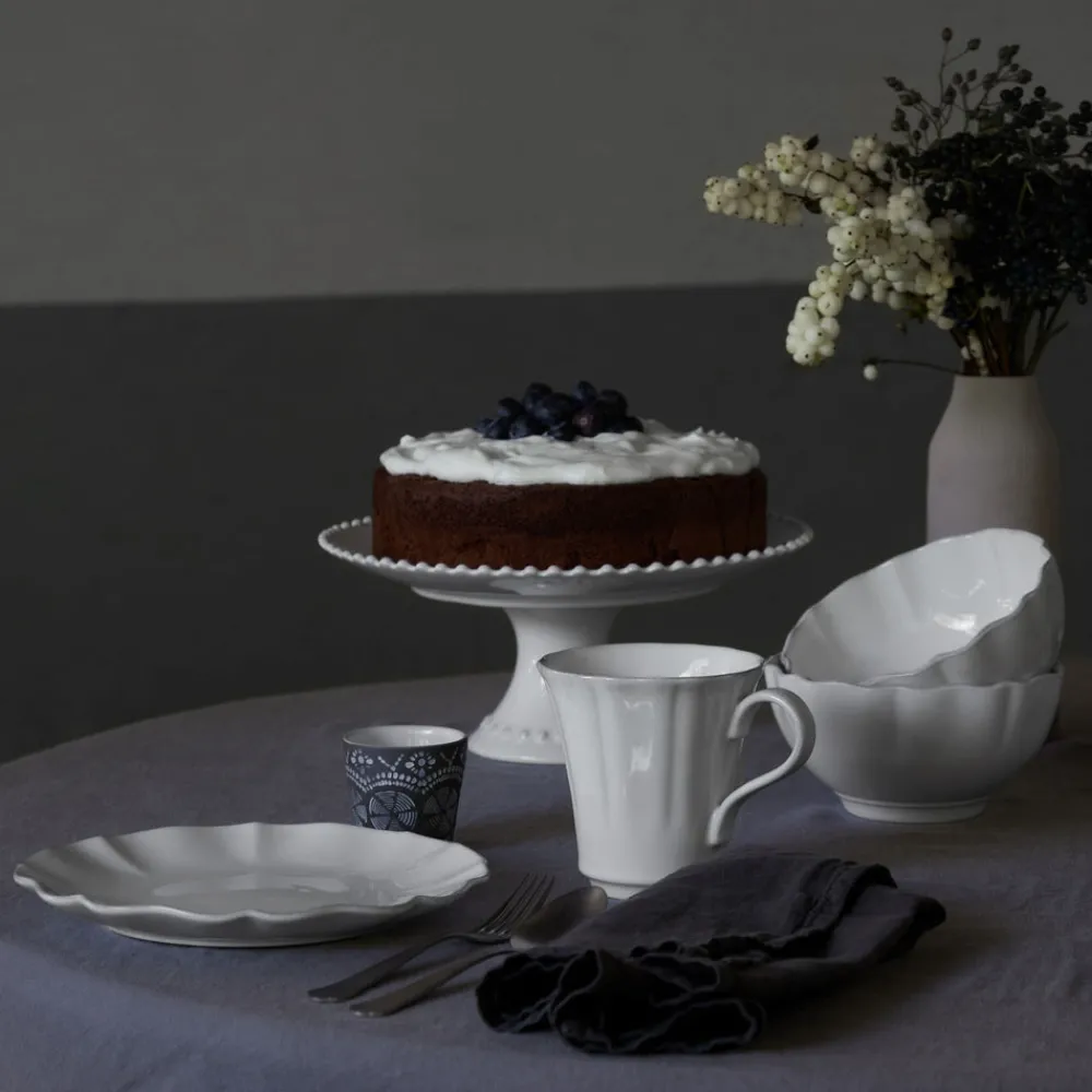 Costa Nova Dinnerware|Rosa Collection Salad Plates in White, Set of 6