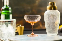 The Vintage List Glassware|Rose Cocktail Glasses With Lens Design, Set of 4