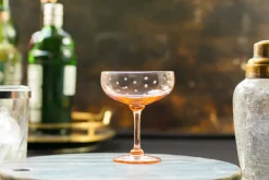 The Vintage List Glassware|Rose Cocktail Glasses With Stars Design, Set of 4