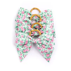 Maria Louise Cottage Place Settings & Linens|Rose Garden Napkin Rings in Green, Set of 4