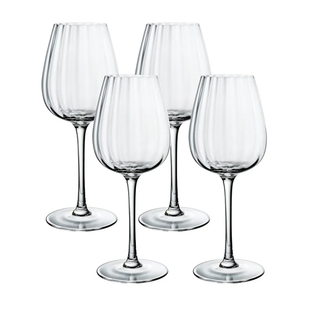 Villeroy & Boch Glassware|Rose Garden White Wine in Clear, Set of 4