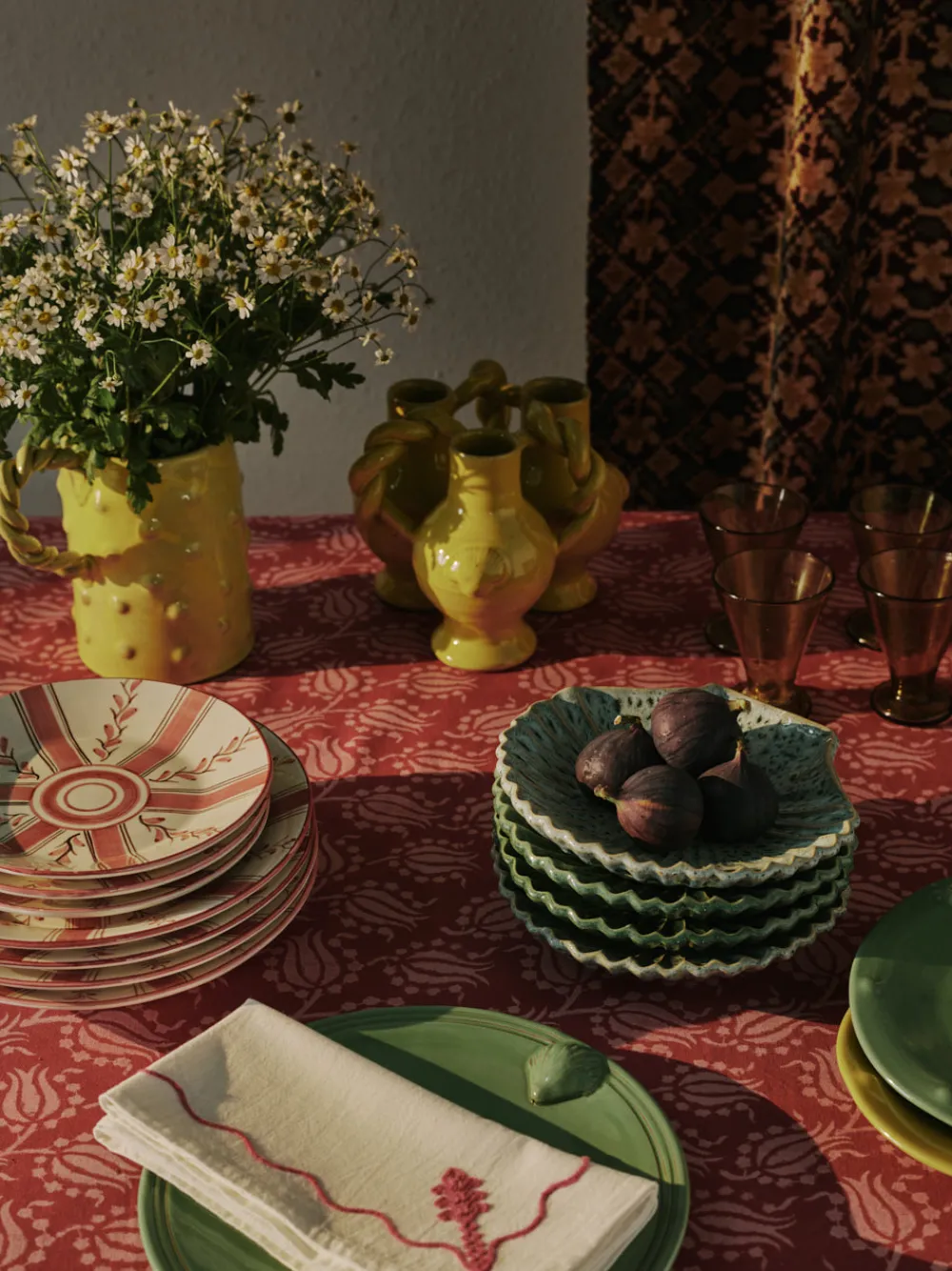 Carolina Irving and Daughters Dinnerware|Rose Stripe Dinner Plate