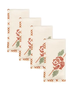 Sharland England Place Settings & Linens|Rose Tapestry Napkins, Set of 4