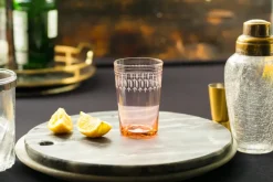 The Vintage List Glassware|Rose Tumblers With Ovals Design, Set of 4