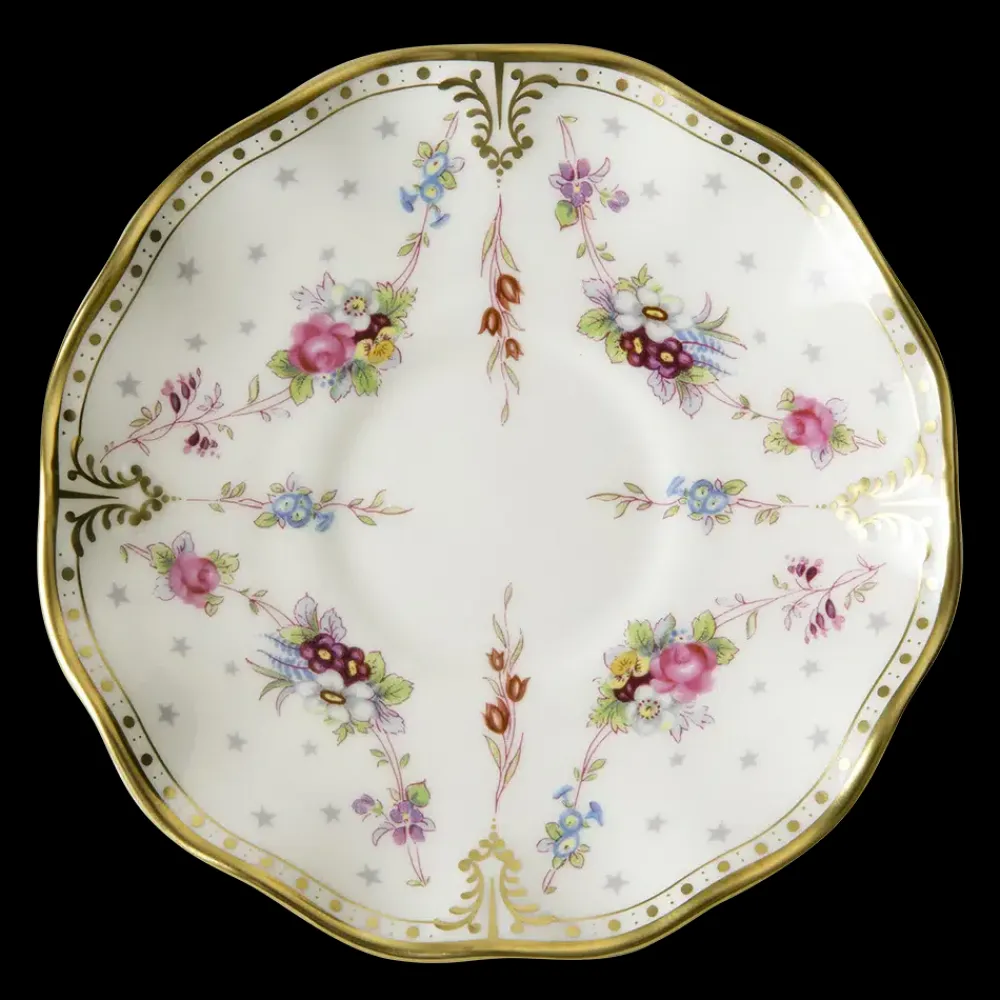 Royal Crown Derby Dinnerware|Royal Antoinette Tea Cup & Saucer