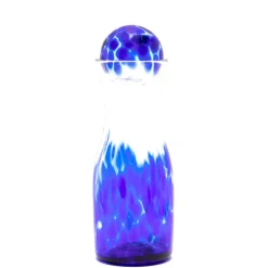 Paul Arnhold Glass Glassware|Royal Blue Transparent Spotted Carafe