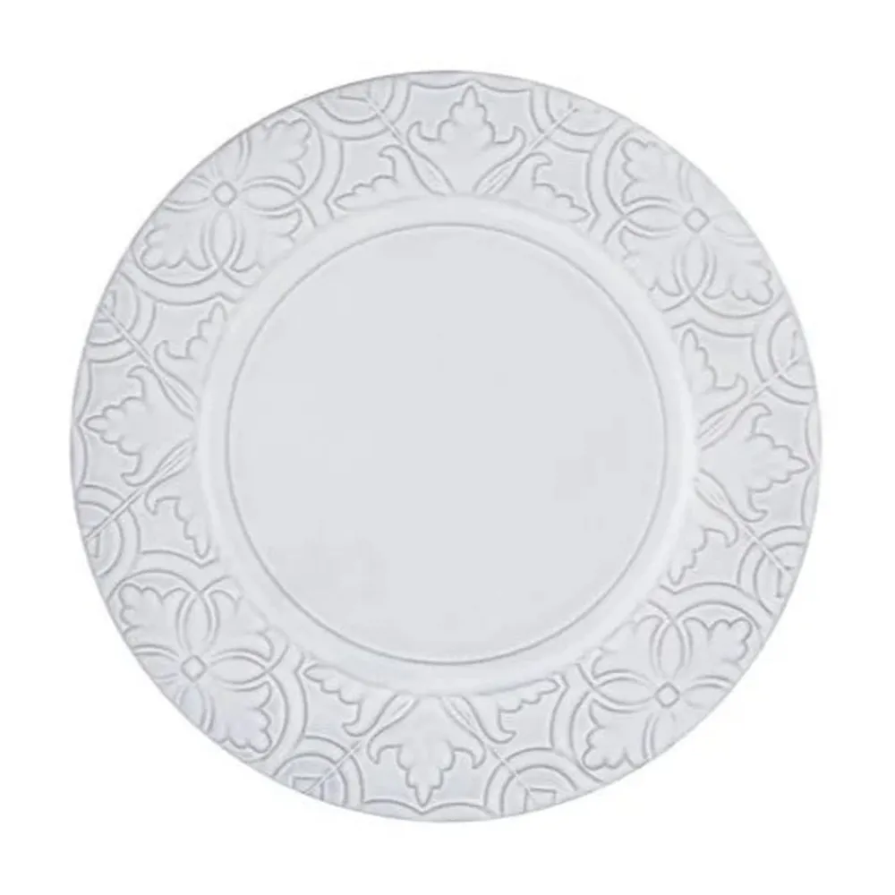Bordallo Pinheiro Dinnerware|Rua Nova Dinner Plate in White Antique
