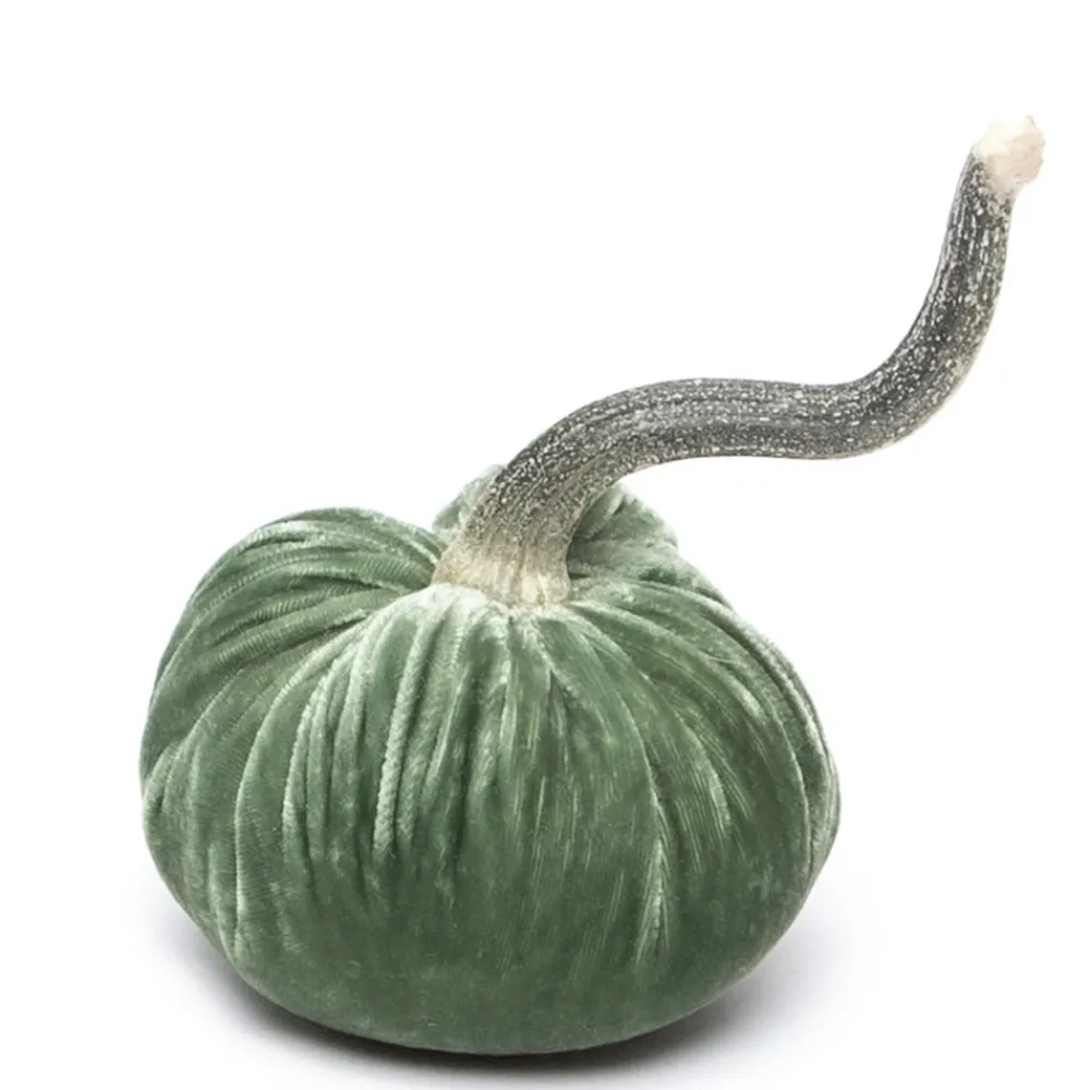 Hot Skwash Living|Décor|Sage Silk Velvet Pumpkin