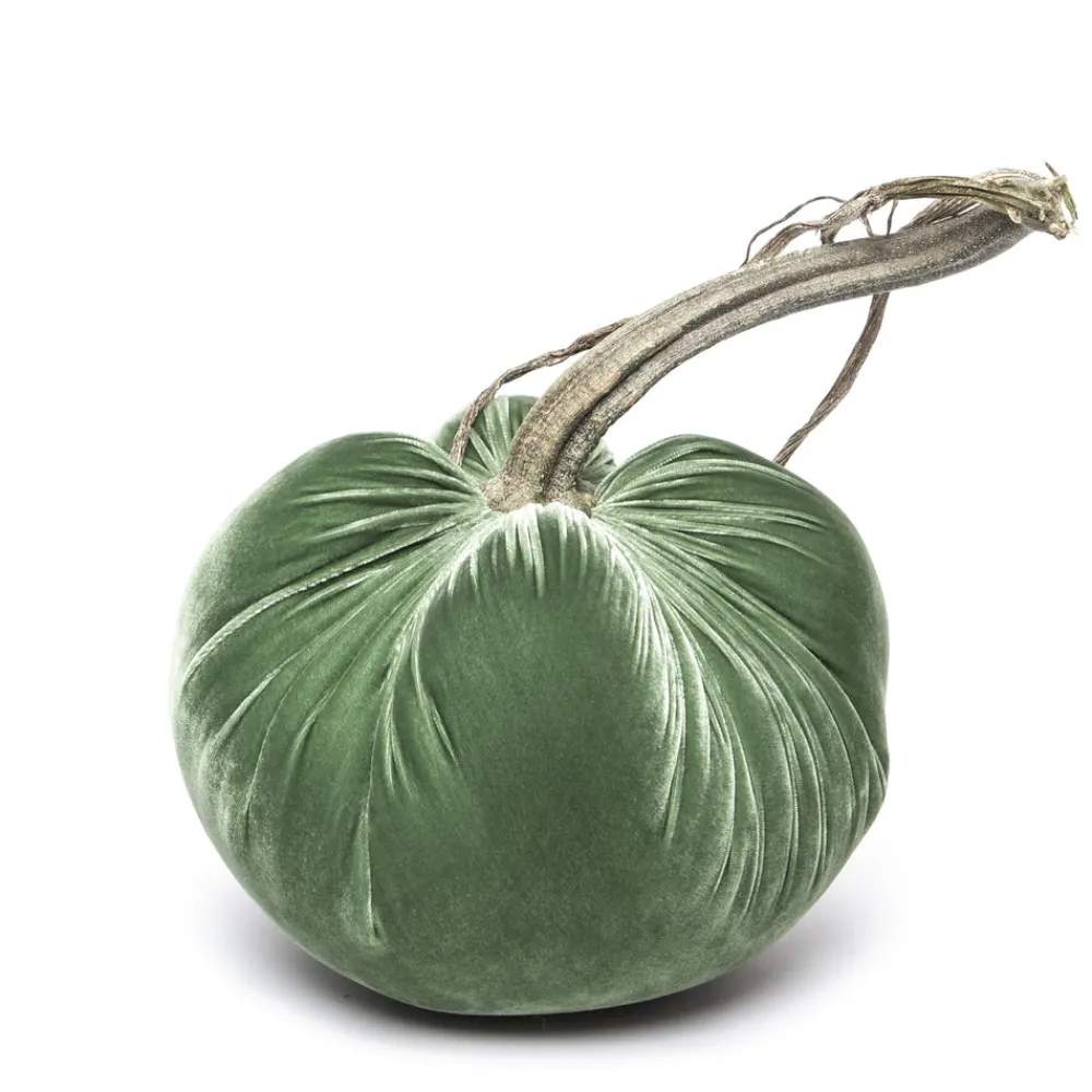 Hot Skwash Living|Décor|Sage Silk Velvet Pumpkin