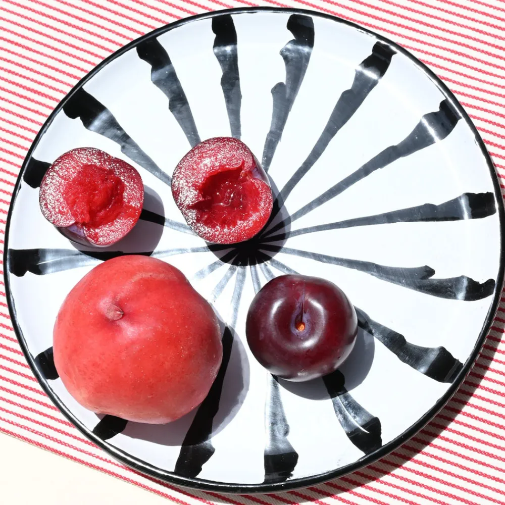 Pomelo Casa Dinnerware|Salad Plate With Candy Cane Stripes