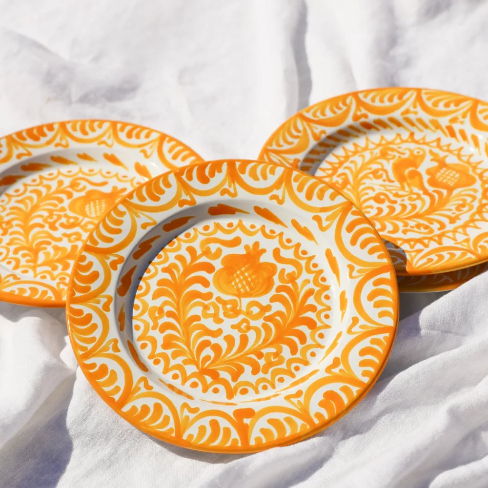 Pomelo Casa Dinnerware|Salad Plate With Hand Painted Designs