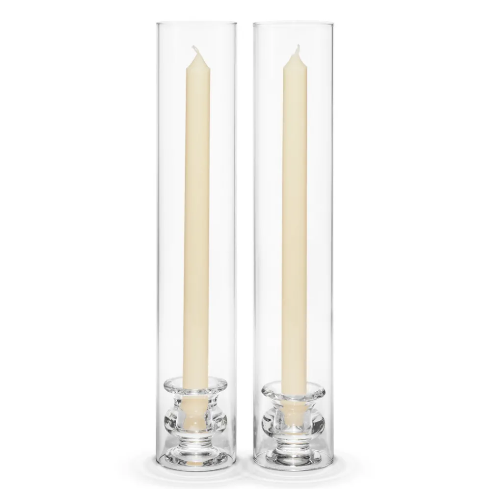 AERIN Candles & Fragrance|Candles|Sancia Taper Holder with Sleeve in Clear Rim, Set of 2