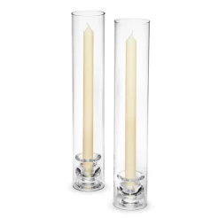AERIN Candles & Fragrance|Candles|Sancia Taper Holder with Sleeve in Clear Rim, Set of 2