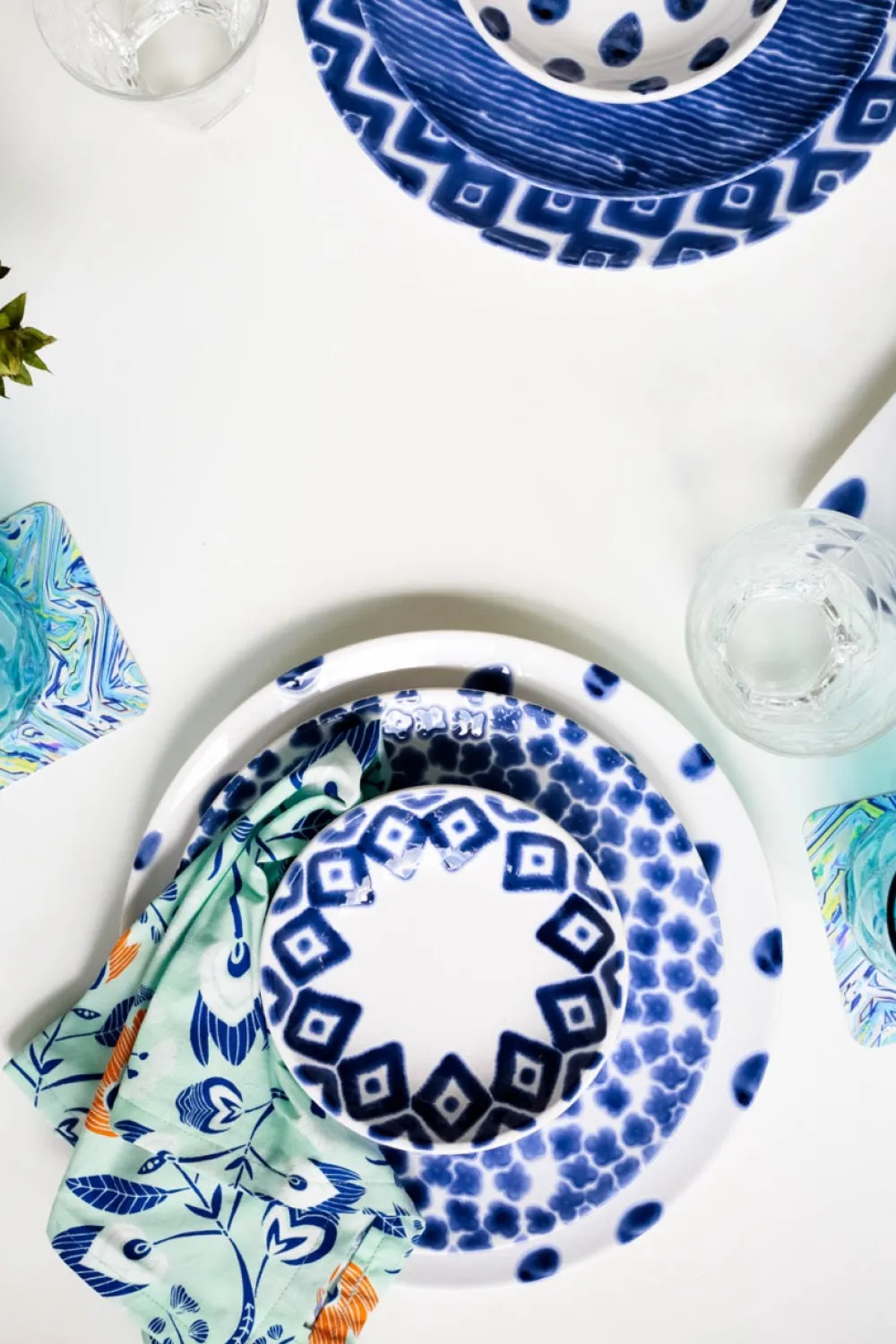 VIETRI Dinnerware|Santorini Assorted Condiment Bowls, Set of 4