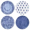 VIETRI Dinnerware|Santorini Assorted Dinner Plates, Set of 4