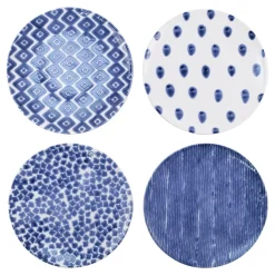 VIETRI Dinnerware|Santorini Assorted Dinner Plates, Set of 4