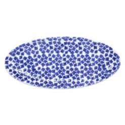 VIETRI Dinnerware|Santorini Flower Narrow Oval Platter
