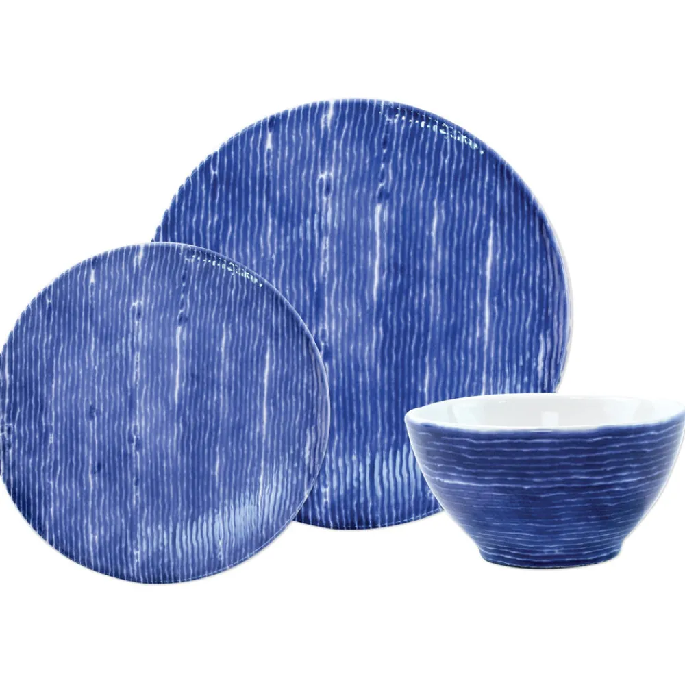 VIETRI Dinnerware|Santorini Stripe 3-Piece Place Setting