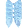 Flying Sheep Country Place Settings & Linens|Satin Bow Napkin Ties in Blue, Set of 4