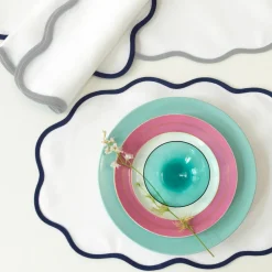 Matouk Place Settings & Linens|Scallop Edge Oval Placemat, Set of 4