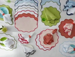 Matouk Place Settings & Linens|Scallop Edge Oval Placemat, Set of 4