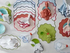 Matouk Place Settings & Linens|Scallop Edge Oval Placemat, Set of 4